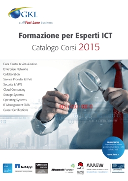 Formazione per Esperti ICT Catalogo Corsi 2015