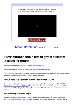 Presentazione foto e filmati gratis :: Instant Access for eBook