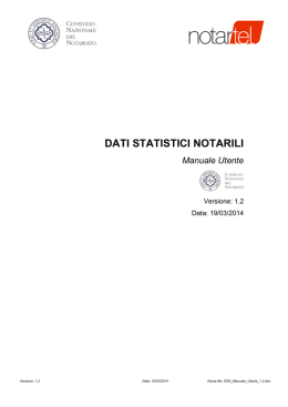 manuale dati statistici notarili Notartel