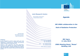 Agenda of the ENEA_JRC meeting on radioprotection