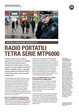 RADIO PORTATILI TETRA SERIE MTP6000