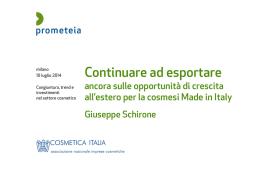 Presentazione Giuseppe Schirone (Prometeia)