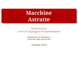 Macchine Astratte - LACAM - Università degli Studi di Bari