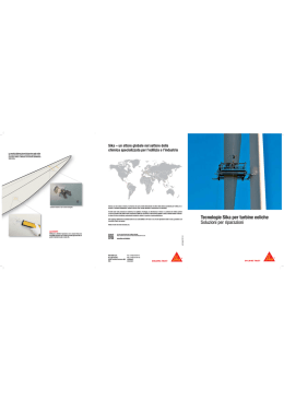 Tecnologie Sika per turbine eoliche Soluzioni per