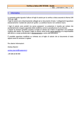 Verifica a fatica UNI 7670/88 - Guida 1 Informativa