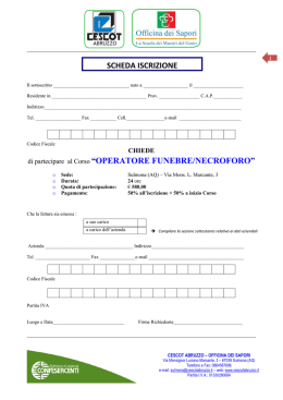 Corso &ldquo;OPERATORE FUNEBRE/NECROFORO&rdquo;