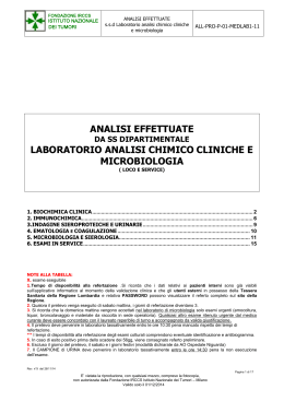 Leggi tutto - Istituto Nazionale dei Tumori