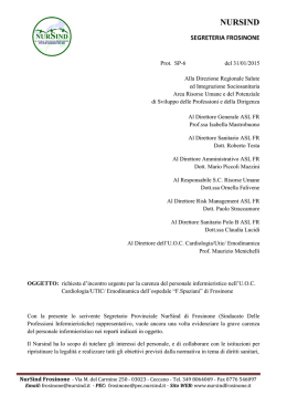 leggi la lettera qui - Infermieristicamente