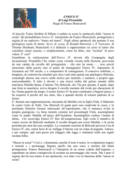 ENRICO IV di Luigi Pirandello Regia di Franco Branciaroli