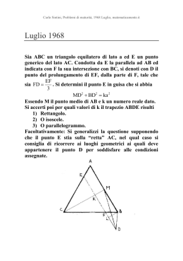 Carlo Sintini, Maturità scientifica Luglio 1968, Prova di matematica