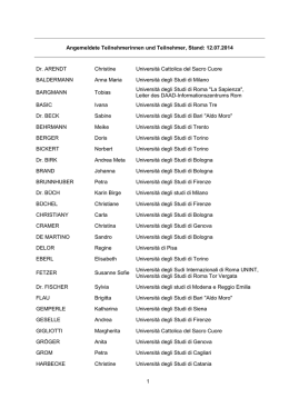 1 Angemeldete Teilnehmerinnen und Teilnehmer, Stand: 12.07