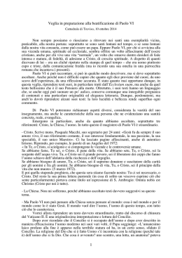 1 Veglia in preparazione alla beatificazione di Paolo VI