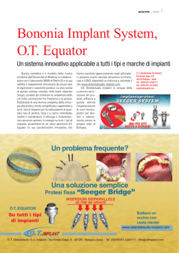 Bononia Implant System, O.T. Equator