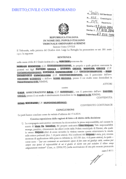 sentenza del 17 giugno 2014, il Tribunale di Rimini, Giud. La Battaglia