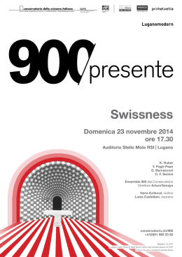 Brochure di sala - Conservatorio della Svizzera Italiana