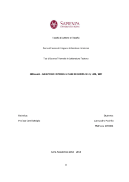 0 Facolt&agrave; di Lettere e Filosofia Corso di laurea in Lingue e