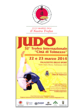 Il Nostro Trofeo - Judo Club Tolmezzo
