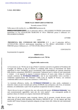 Trib. Firenze 8 settembre 2014 - Diritto Civile Contemporaneo