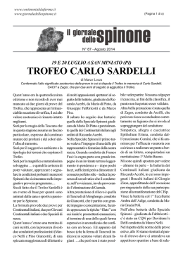 TROFEO CARLO SARDELLI - giornale dello spinone