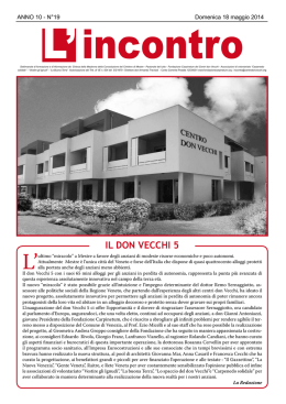 18 maggio 2014 - Il Centro don Vecchi
