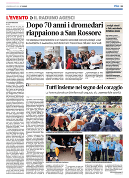 Dopo 70 anni i dromedari riappaiono a San Rossore