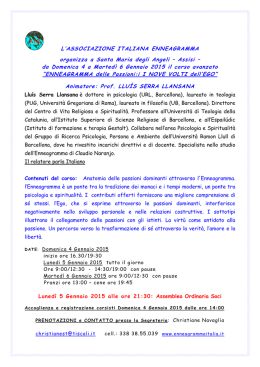 Leggi Volantino - Associazione Italiana Enneagramma