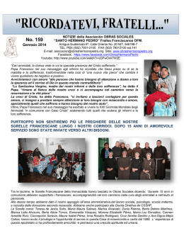 Apri Notiziario - Associazione Opere Sociali Santo Hermano Pedro