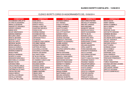 elenco iscritti cantalupa - 15/06/2014 elenco iscritti corso di