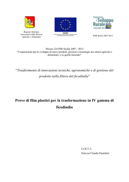 Report n. 8- Prove film plastici
