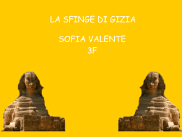 LA SFINGE DI GIZIA SOFIA VALENTE 3F