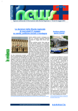 Pnews n. 19 del 23 maggio 2014