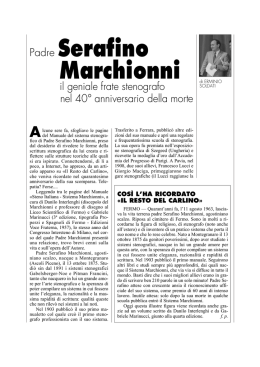 Padre Serafino Marchionni - FondazioneGiulietti.com