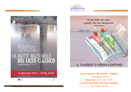 Brochure Notte al Liceo - Liceo Classico "Mario Cutelli"