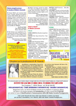 06.179 Bollettino Inf.* - Suore del Sacro Cuore del Verbo Incarnato