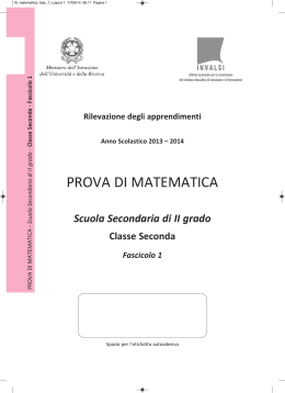 Prova di Matematica II secondaria superiore 2014