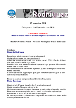 PORTOGRUARO VERBALE CS FRATELLI D ITALIA DEL 07 11