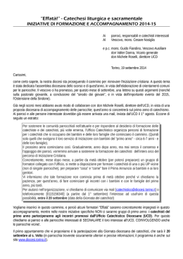 lettera di presentazione - Catechesi Effatà – Torino