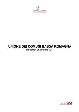 29 gennaio 2014 - Unione dei Comuni della Bassa Romagna