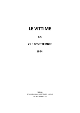 LE VITTIME - Torino 1864