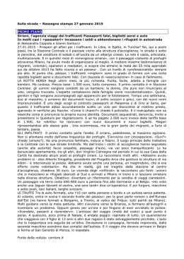 Leggi la rassegna del 27 gennaio 2015