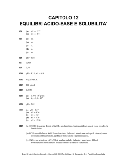 12) Equilibri acido-base e solubilità