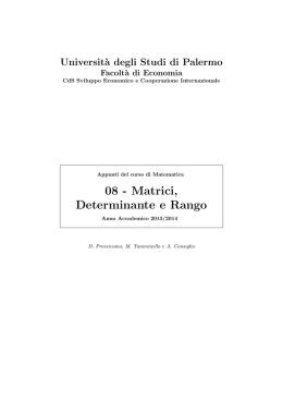08-Matrici, determinante e rango