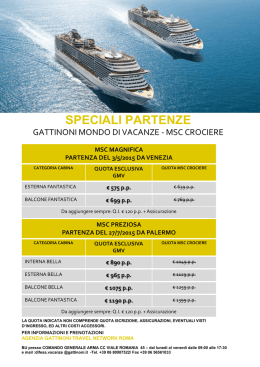 Gattinoni - Offerta MSC Crociere