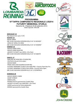 Programma - Lombardia Reining