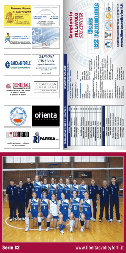 Calendarietto 2014-15 - libertas volley forli