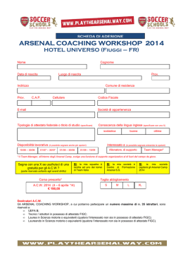 2014_ACW - scheda di adesione - Arsenal Soccer School Italia