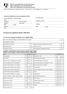 Iscrizione per pagamenti diretti e PER 2015 Amt für Landwirtschaft