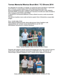 Torneo Memorial Monica Bruni-Bini / TC Olivone 2014