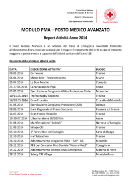 Posto Medico Avanzato_ Report 2014 Ufficiale