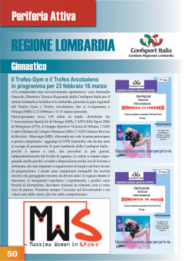 REGIONE LOMBARDIA - Associazione Sport Life